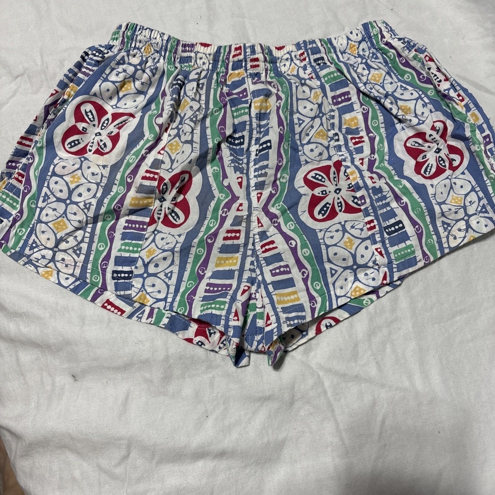 Gazelle New York Men's Print Short Shorts Sz 2 (see measurements) RARE Vintage